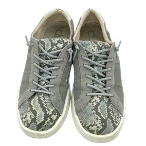 Hey Dude Karina Silver Python Lace Up Sneaker Shoes